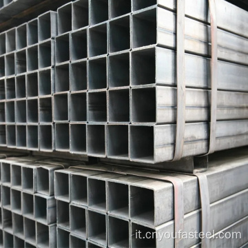 20x20 mm ms tubo in acciaio quadrato per materiale da costruzione